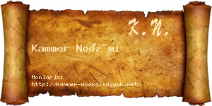 Kammer Noémi névjegykártya